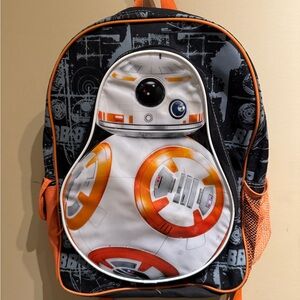Disney Star Wars BB-8 Astromech Droid Kids' Backpack Orange Black School Bag